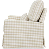 Crawford Pillowback Chair and a Half Comfort Swivel Glider in Tan Gingham