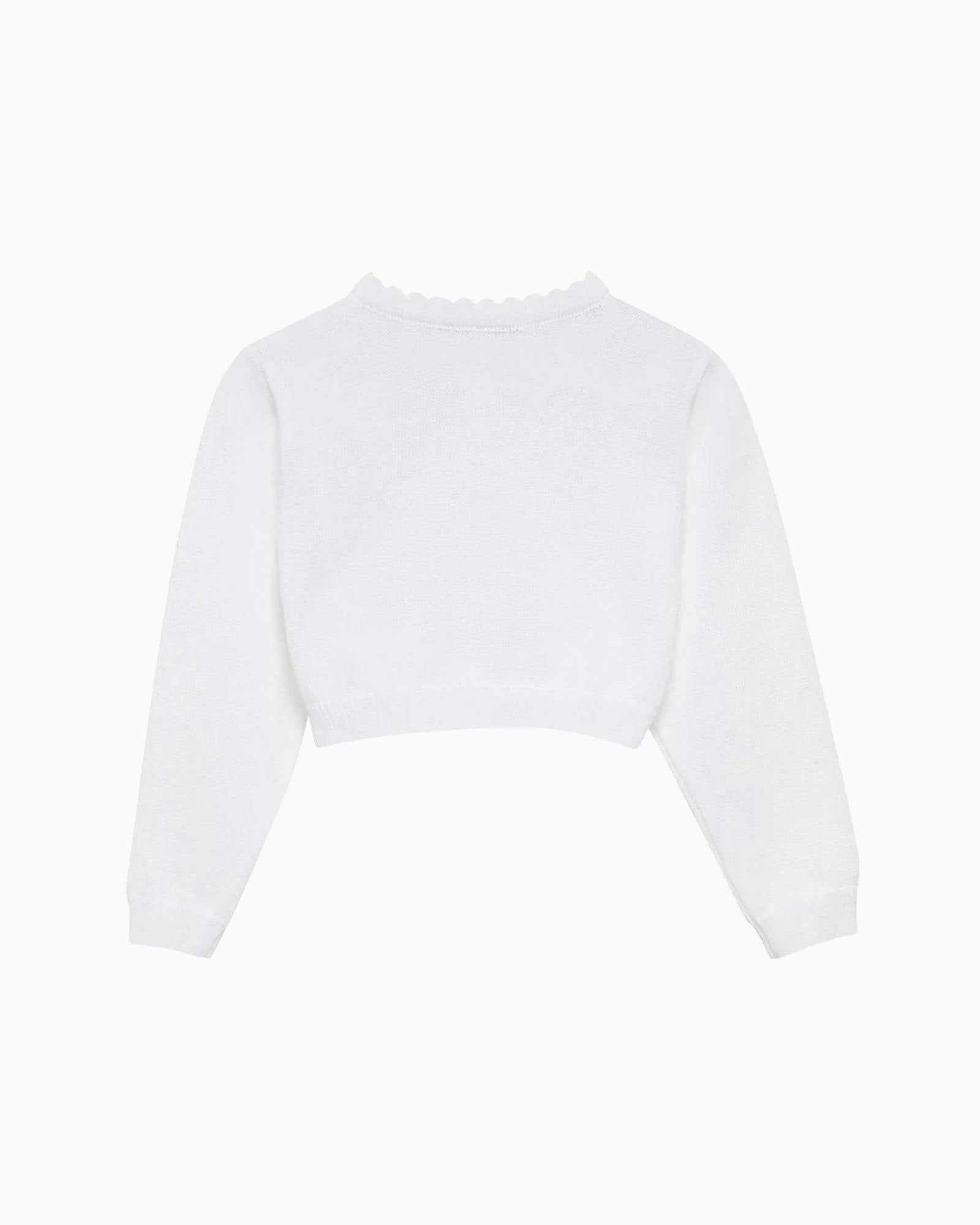 Baby Sophie Cropped Cardigan in White
