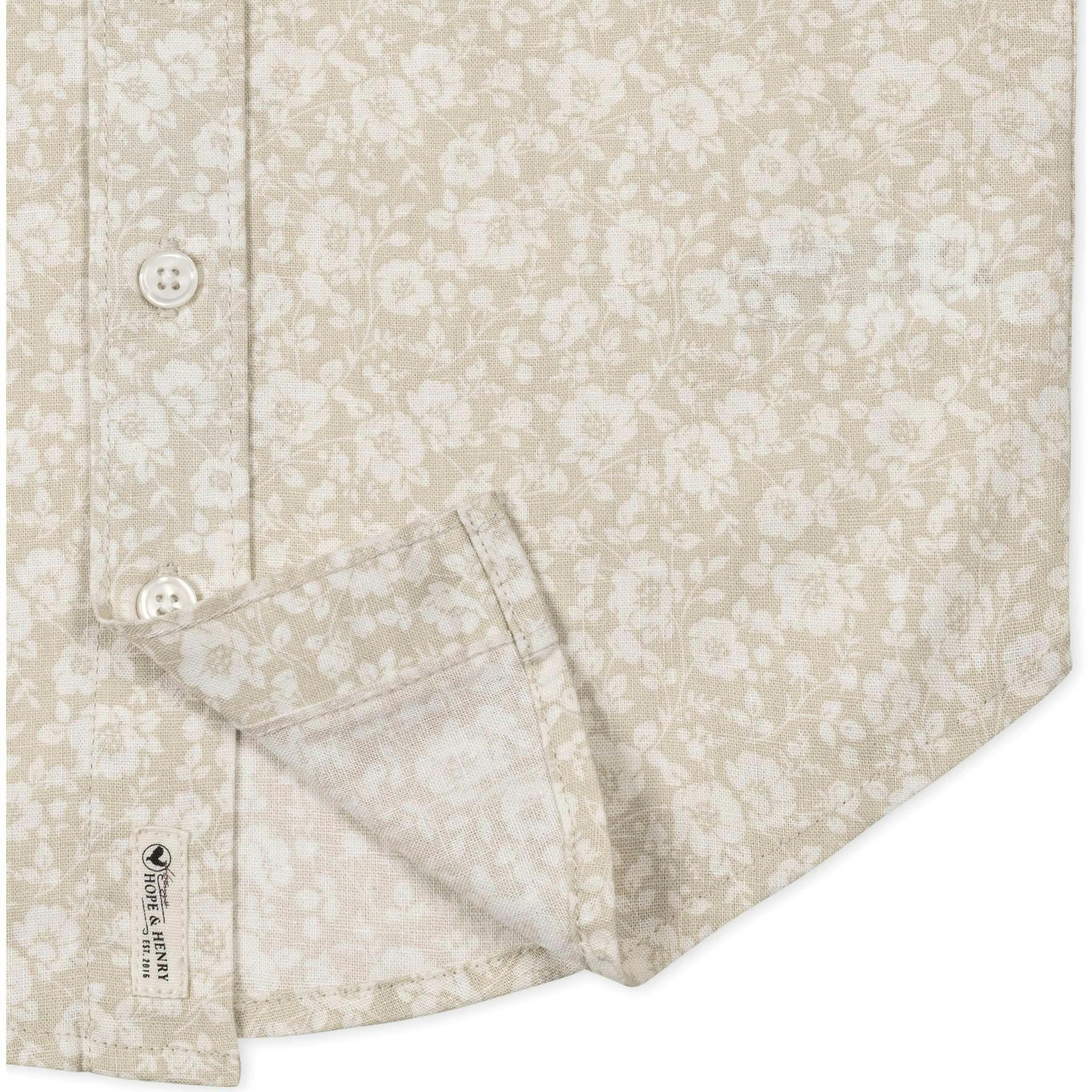 Linen Short Sleeve Shirt, Brown