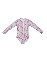 Long Sleeve Zip One Piece Swimsuit