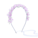 Purple Floral Pearl Headband
