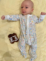 Football Zip Baby Onesie