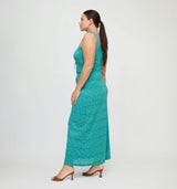 The Coraline Dress - Teal Stretch Lace