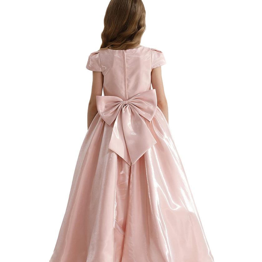 Pink Bow Long Brea Dress