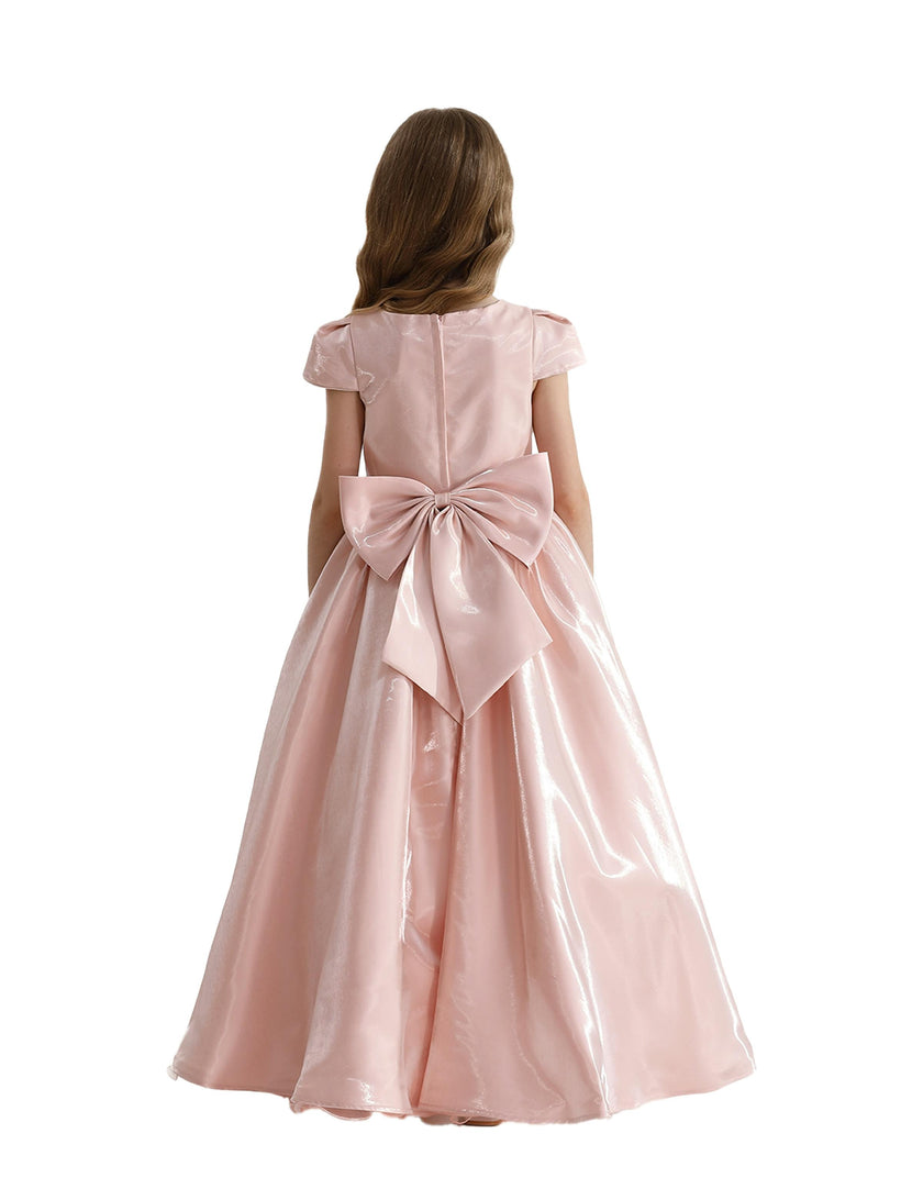 Pink Bow Long Brea Dress
