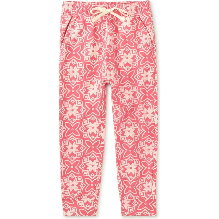 Printed Stretchy Everyday Joggers, Pink