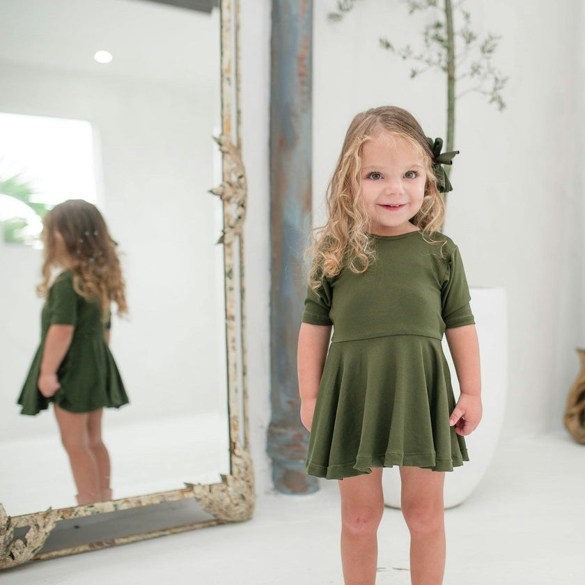 Quarter Sleeve Twirl Dress
