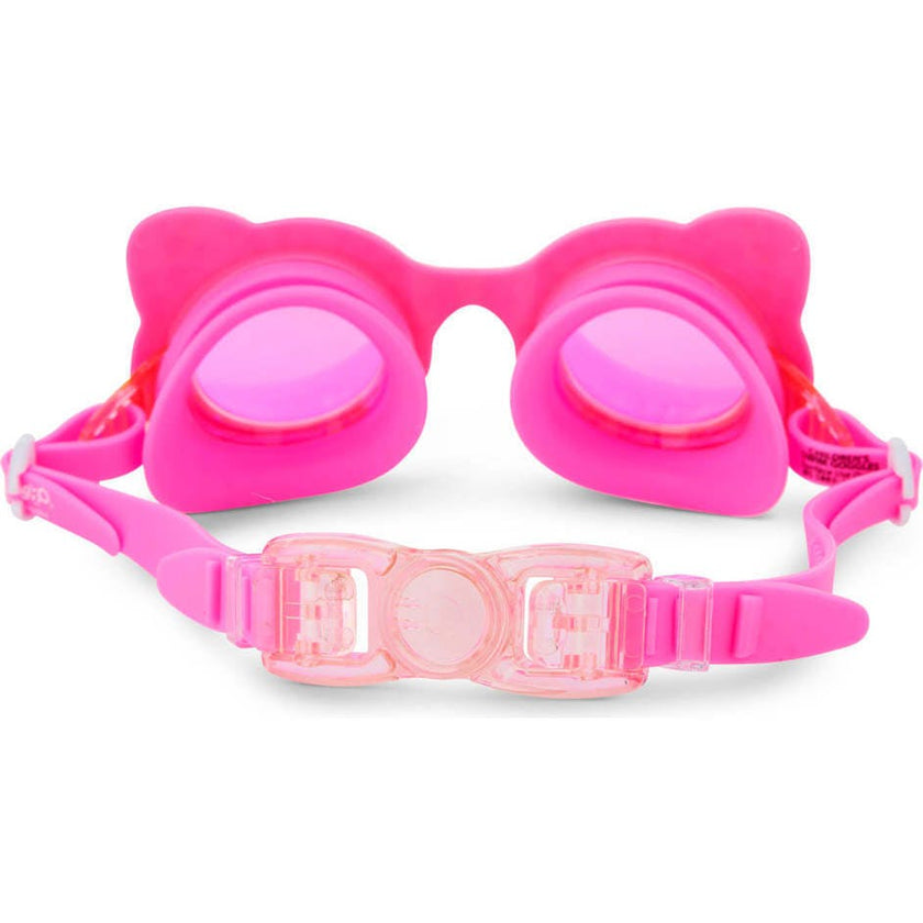Dark Pink Rhinestone Frame Swim Goggle