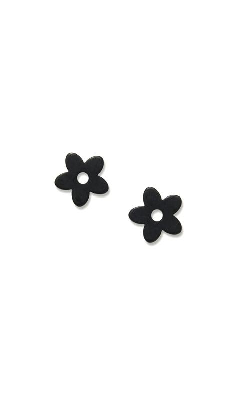 Petite Flower Charms in Black Matte