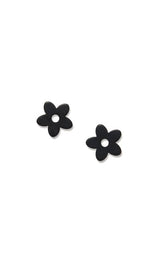 Petite Flower Charms in Black Matte