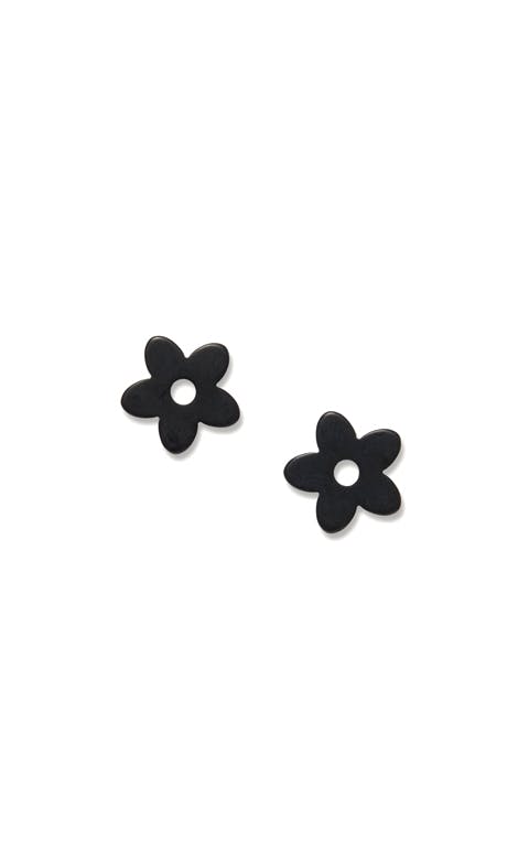 Petite Flower Charms in Black Matte