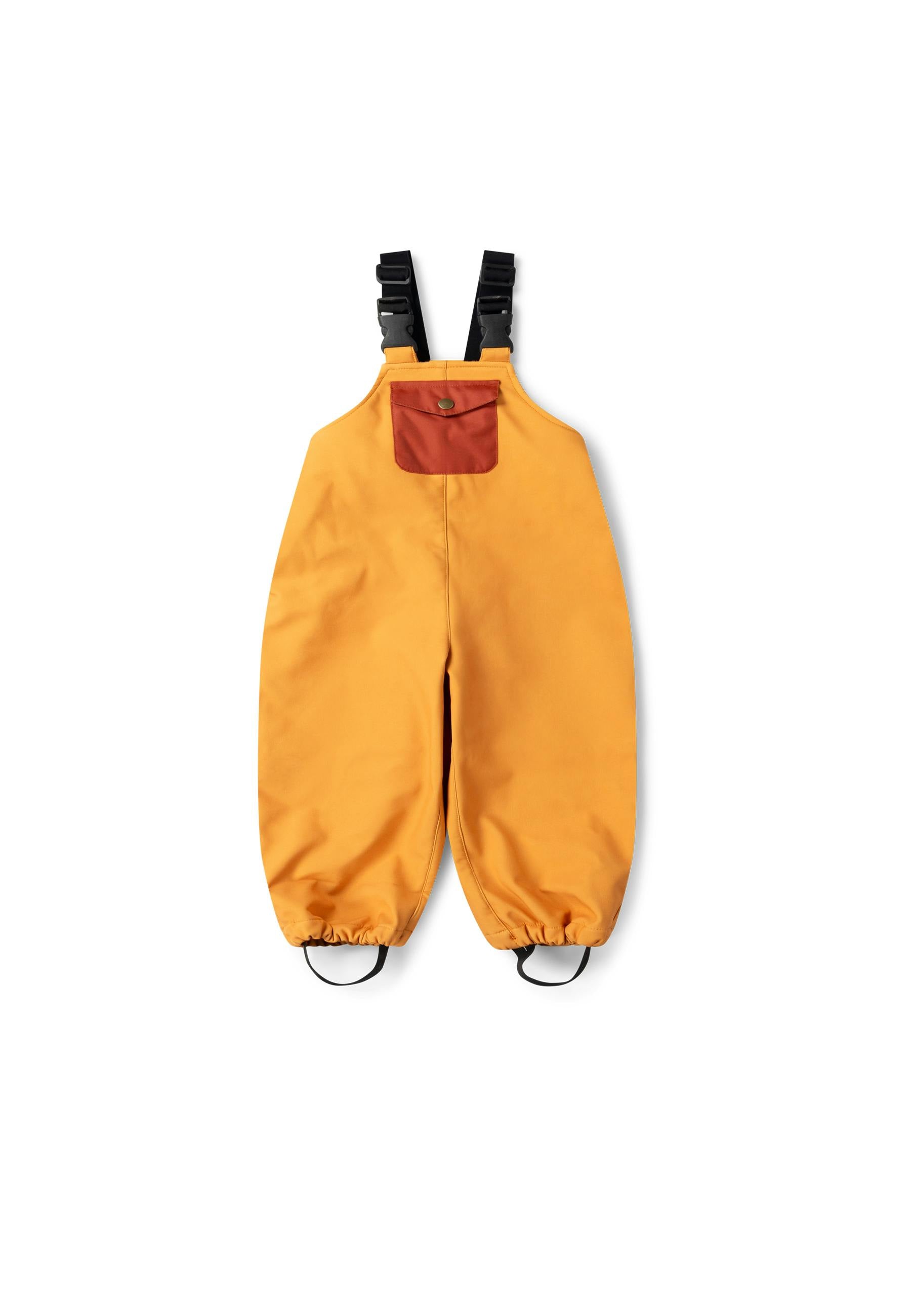 Gold Recycled Lined Waterproof Dungarees, Gold