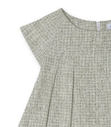 Rose Tweed Baby Dress, Light Beige
