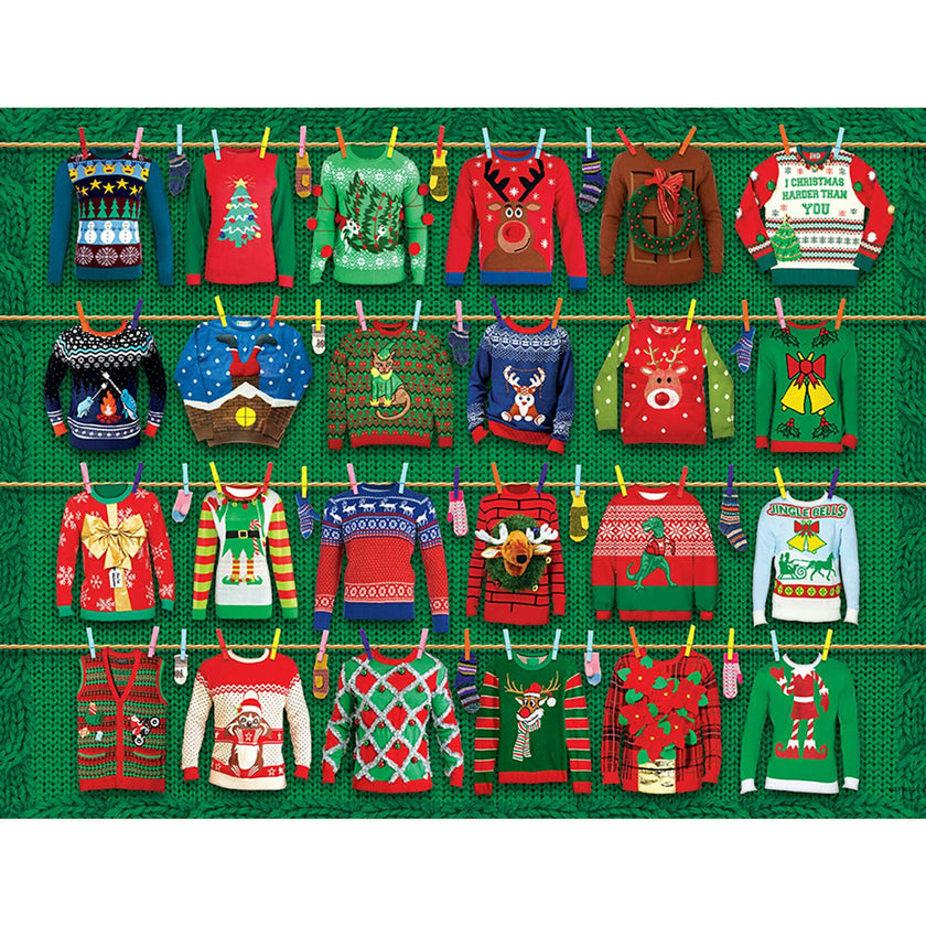Eurographics: Puzzle Tin: Ugly Christmas Sweaters - 550 Piece Jigsaw