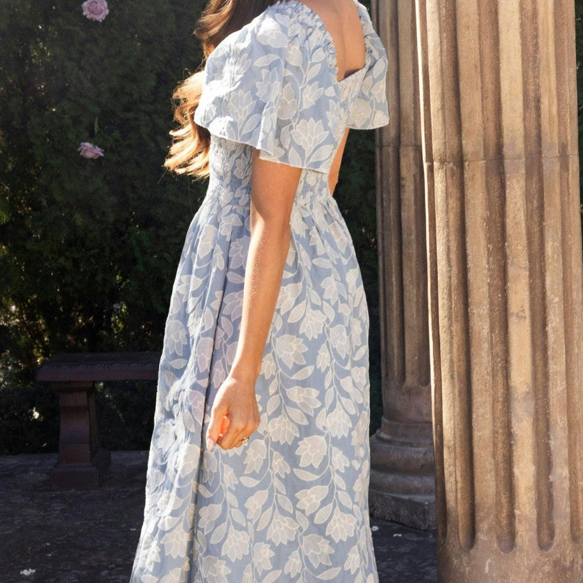 Ophelia Dress in Mosaic Embroidery