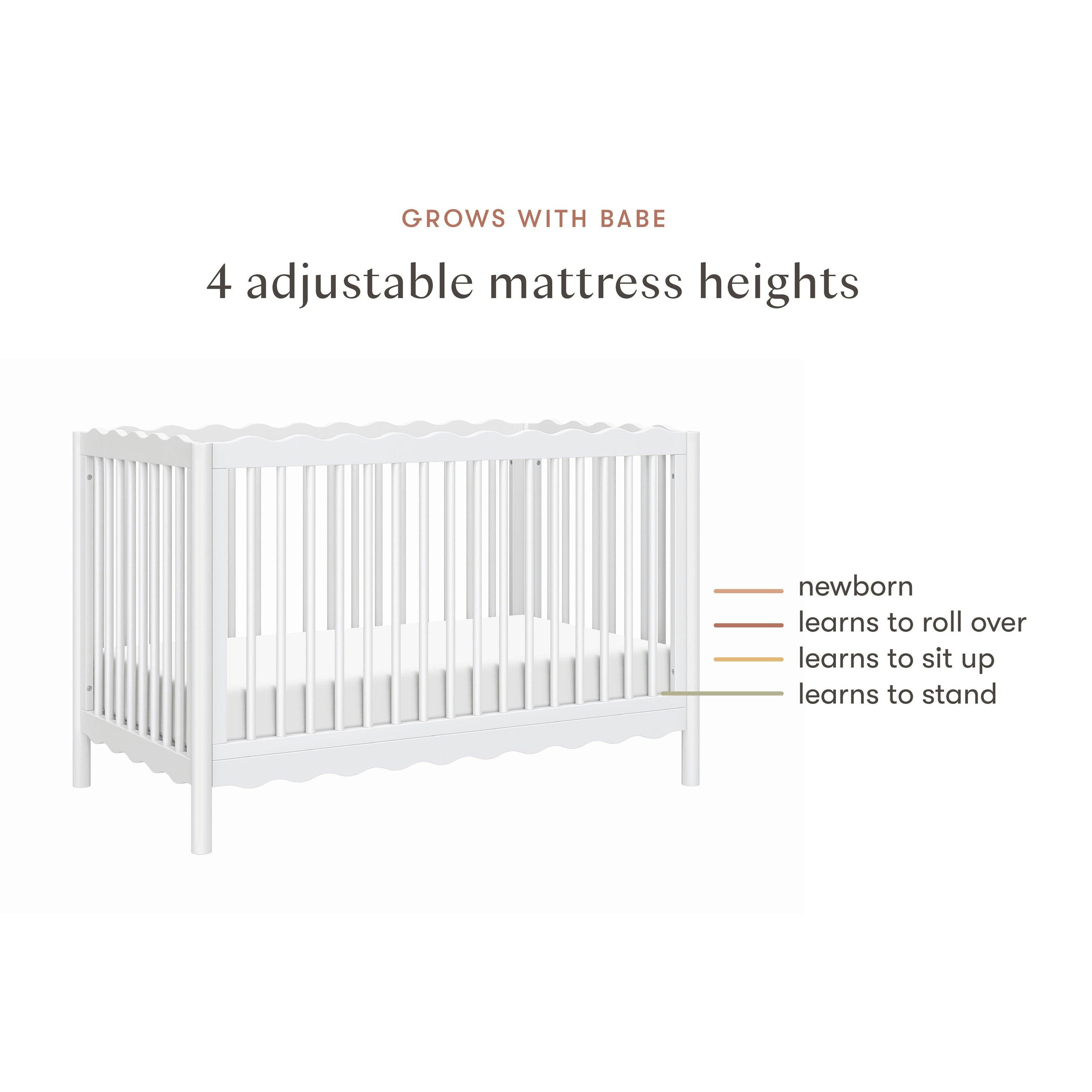 Babyletto Swell 4-in-1 Convertible Crib with Toddler Bed Conversion Kit