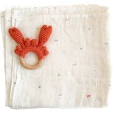 Nautical Swaddle and Teether Set - Crab
