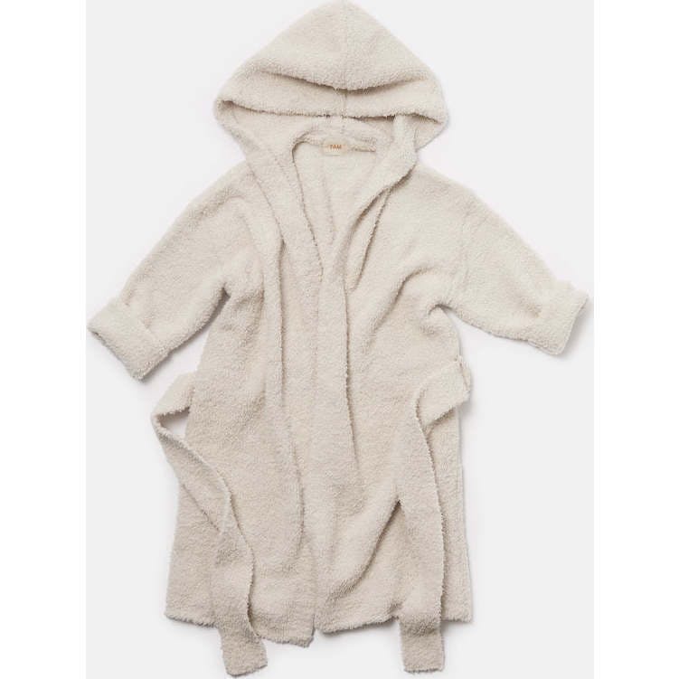 Fuzzy Waist Tie Hooded Robe