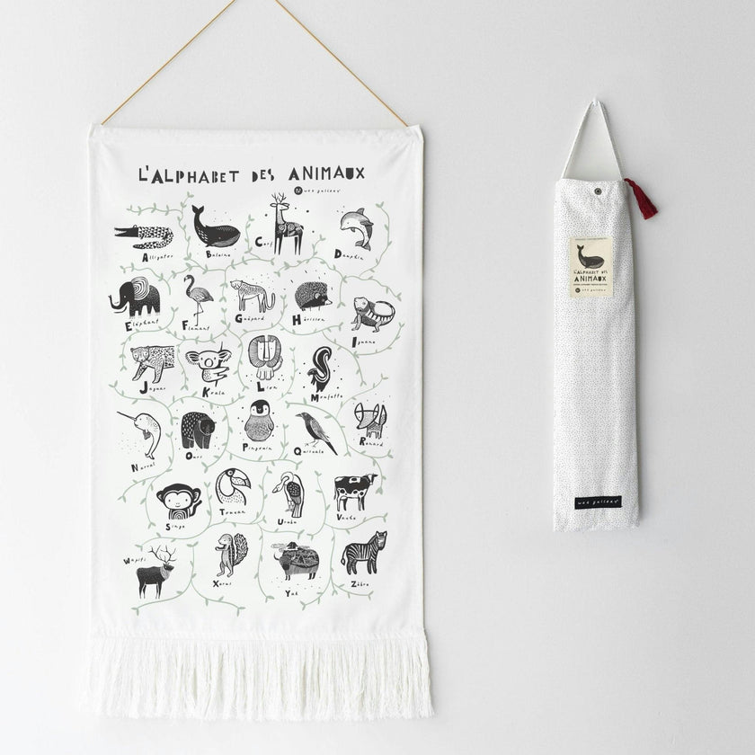 Animal Alphabet Printed Tapestry