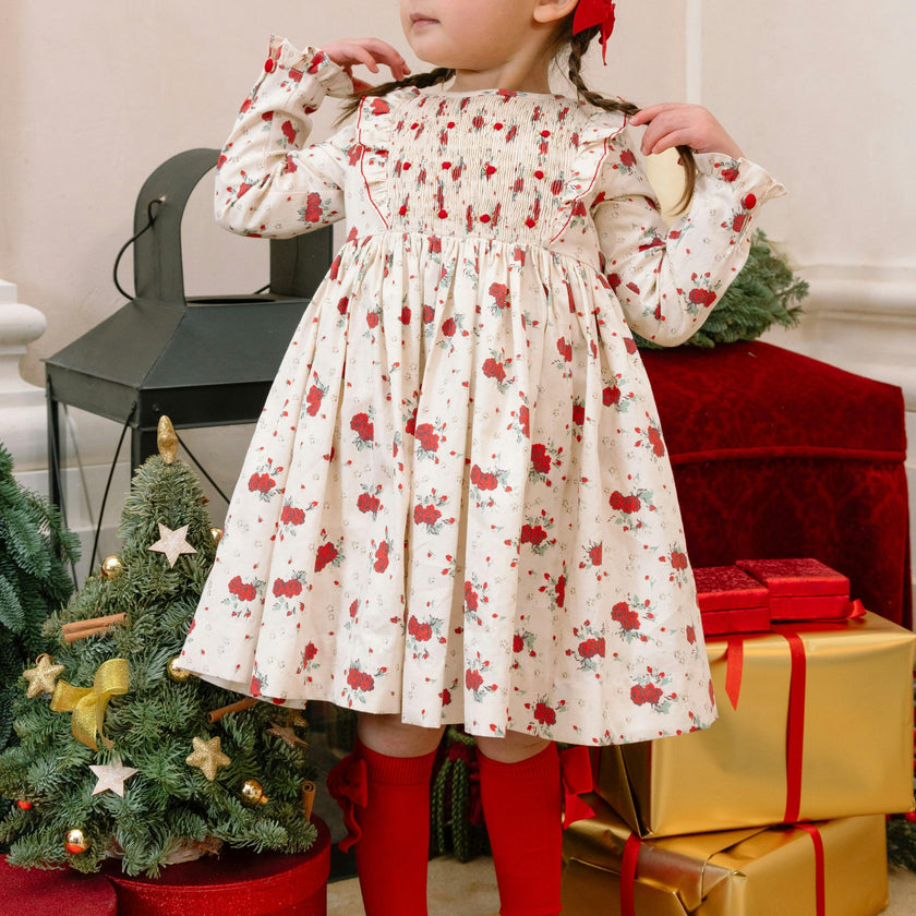 Anastasia Christmas Smocked Dress