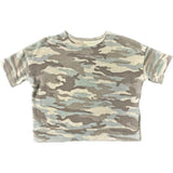 Camouflage Short Sleeve Sweatshirt, Green