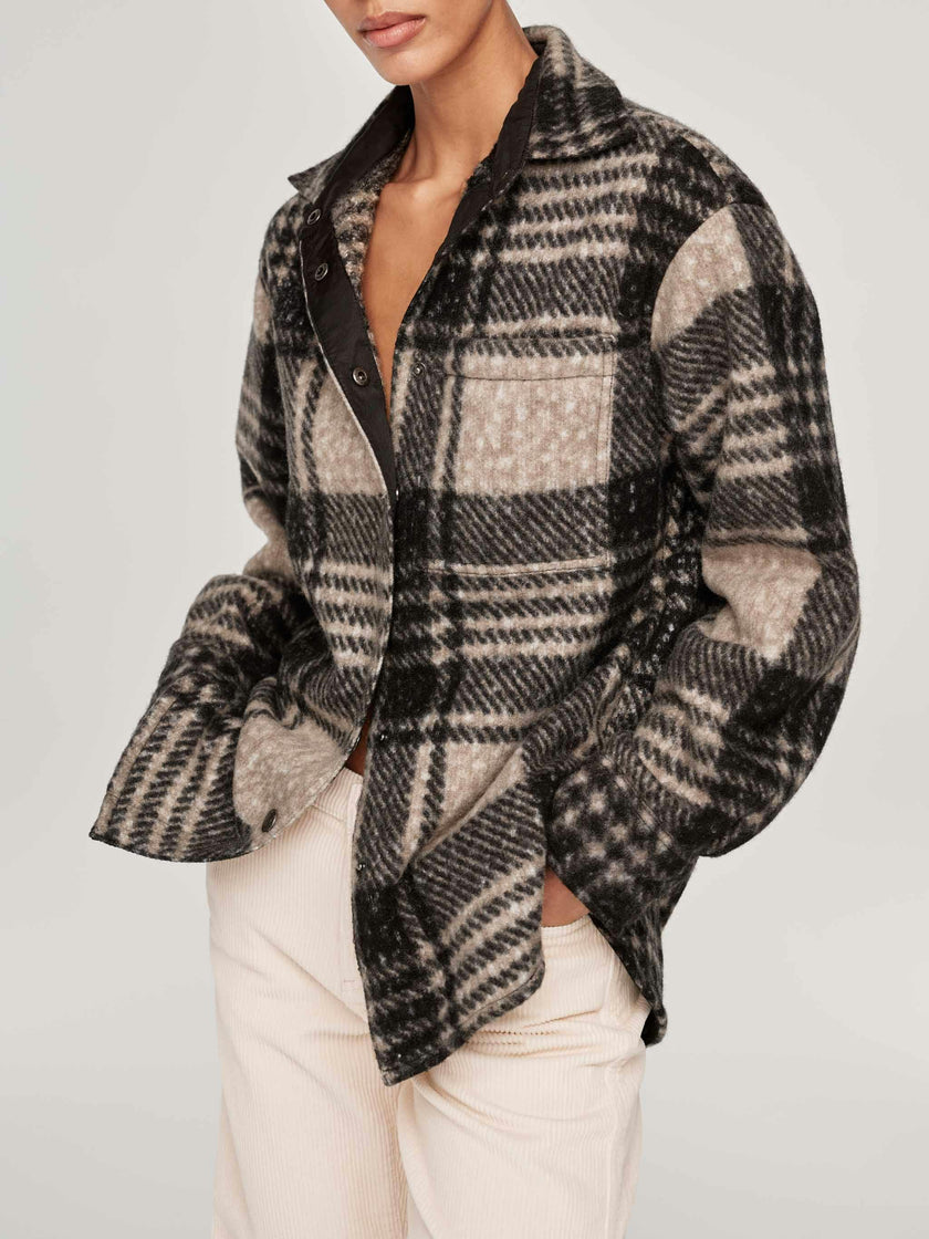 Faye Shirt | Fuzzy Plaid