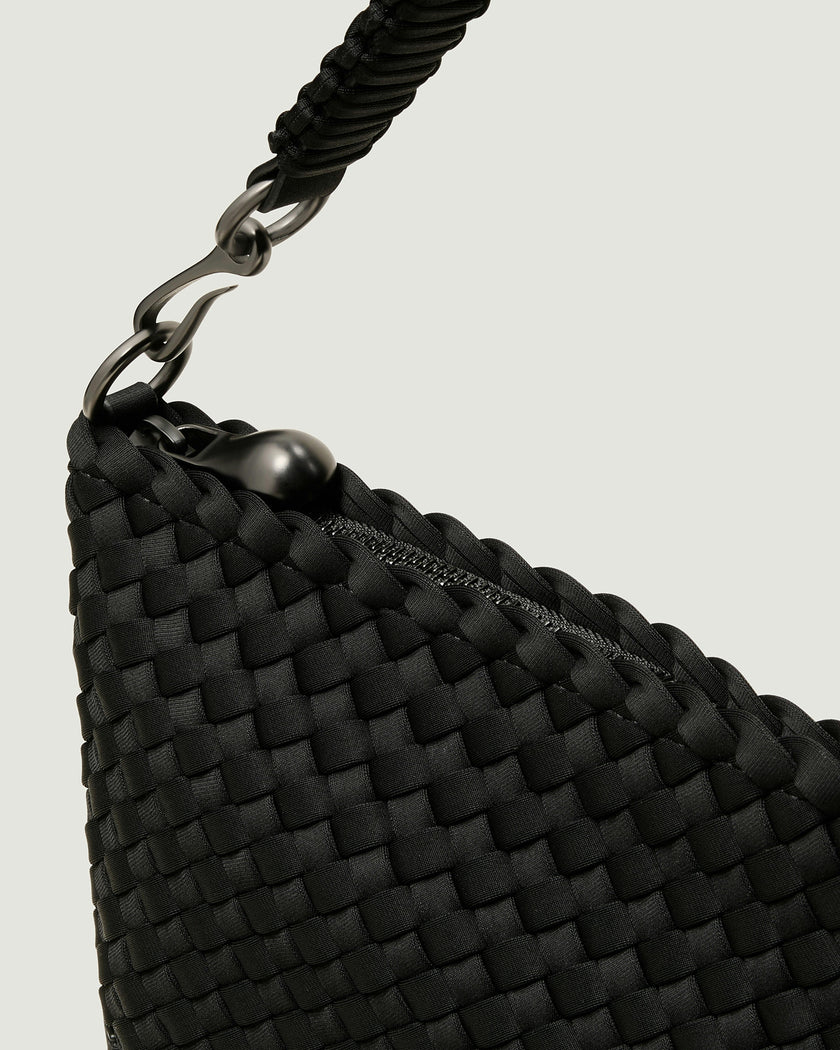 Porto Medium Half-Moon Bag | Onyx