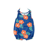 Tie Shoulder Baby Romper, Rock Rose
