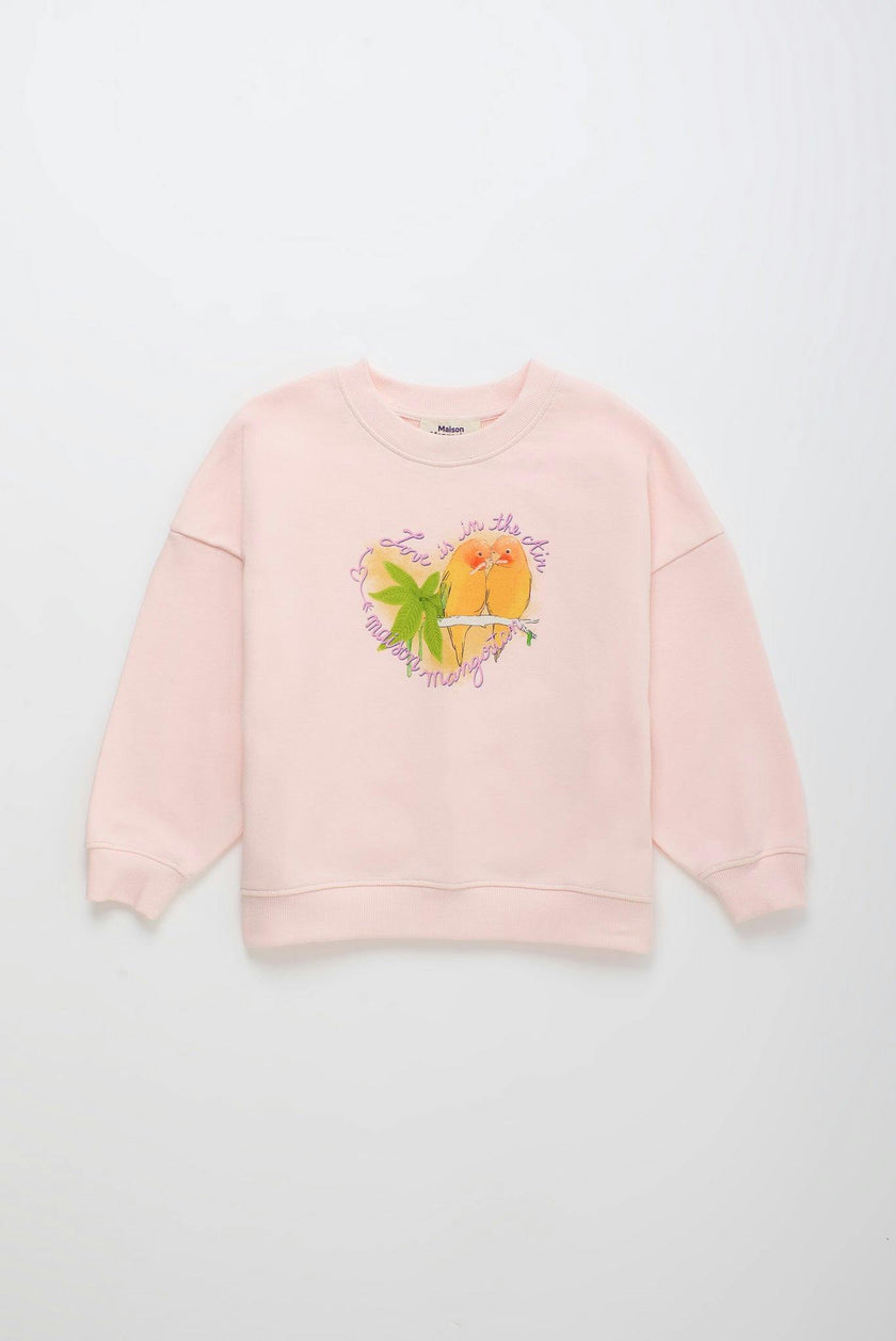 BIRDS SWEATSHIRT BLUSH