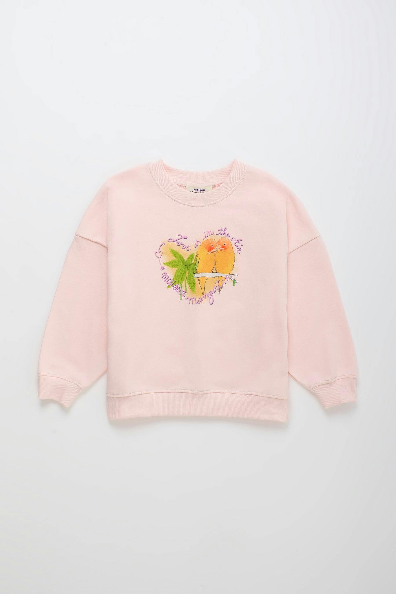 BIRDS SWEATSHIRT BLUSH