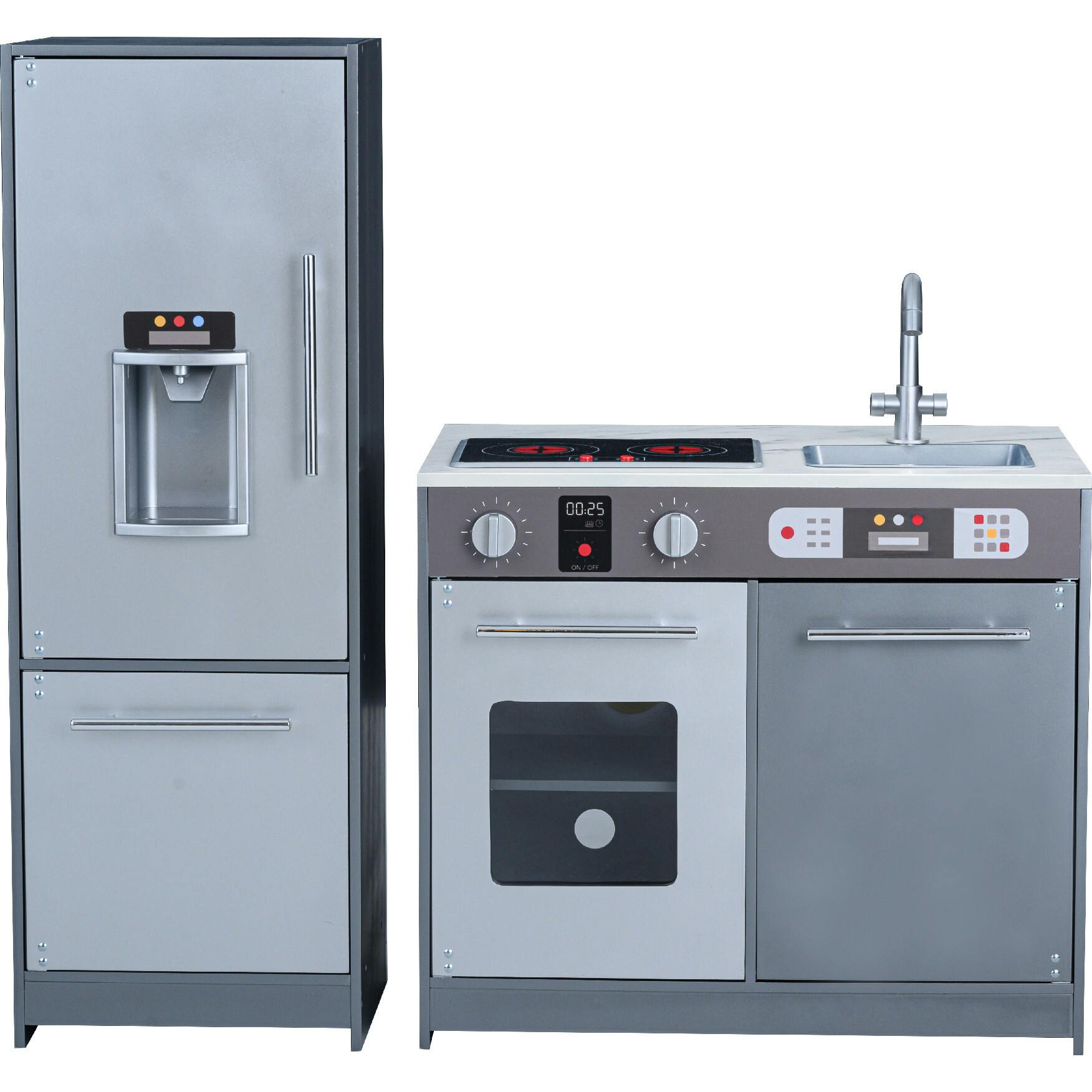 Little Chef Milano Classic Kids Kitchen Playset With 10 Accessories