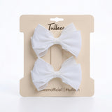 Shimmer White Bow Duo