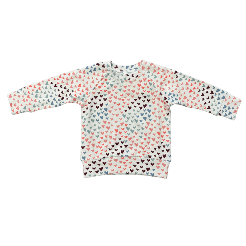 Girls Raglan Sweatshirt in Cherry Hearts