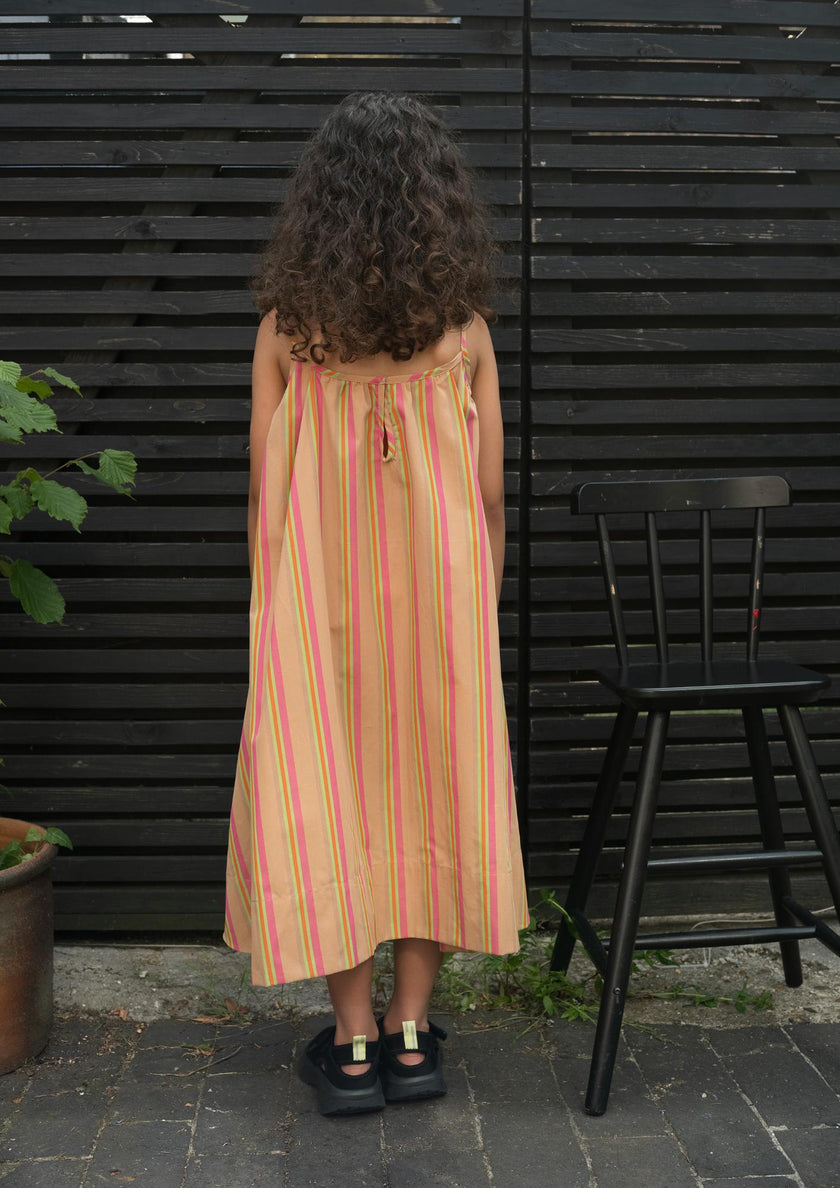 Cleo Green Stripe Cotton Slip Dress