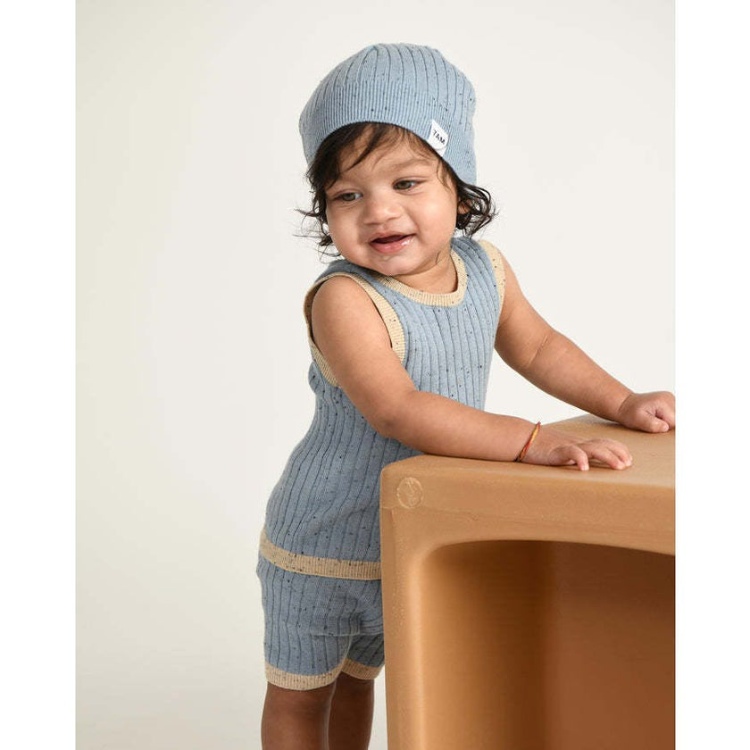 Baby Boys Hug Me Ribbed Contrast Trim Tank Top