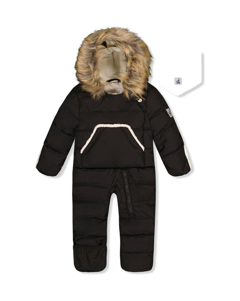 Baby Snug One Piece Snowsuit Adapted For Car Seats Black