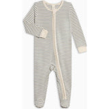 Peyton Zipper Sleeper - Bay Stripe / Ivory + Sea