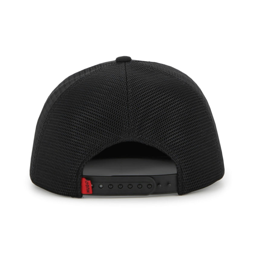 Black Mesh Cap with Adjustable Strap