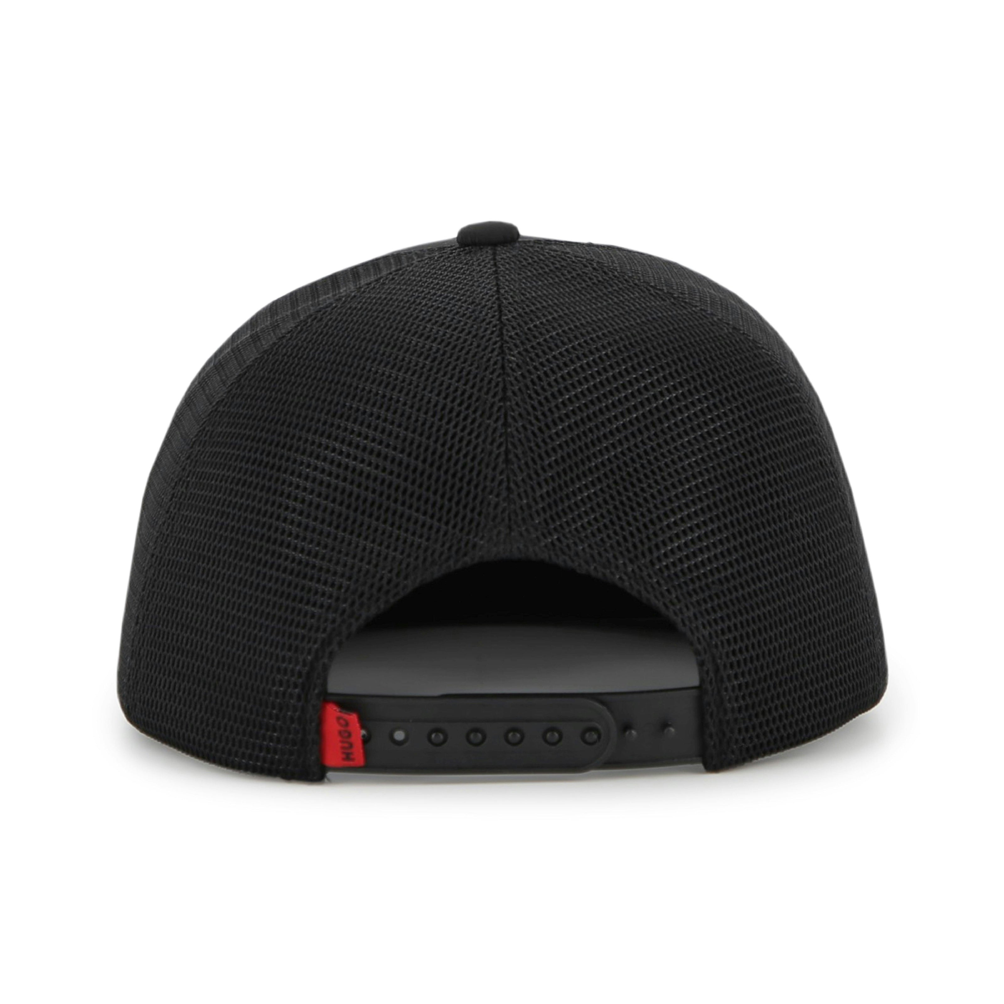 Black Mesh Cap with Adjustable Strap