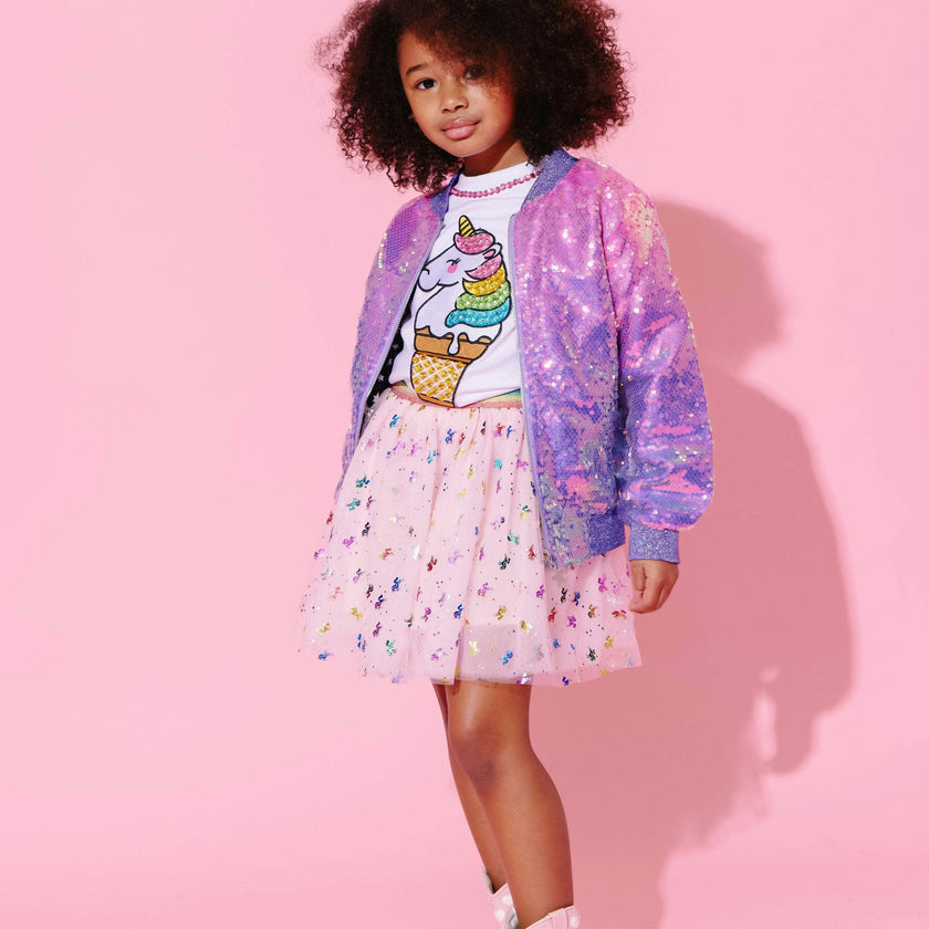 Rhinestone Gem Crew Neck Tee