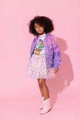 Rhinestone Gem Crew Neck Tee