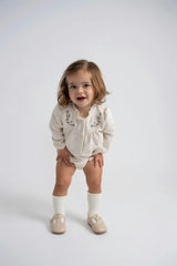 Velvet Embroidered Floral Bubble