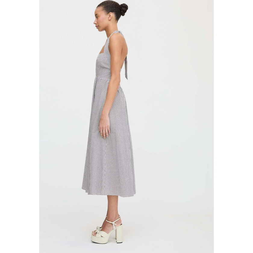 The Fleur Midi Dress - Chocolate Gingham