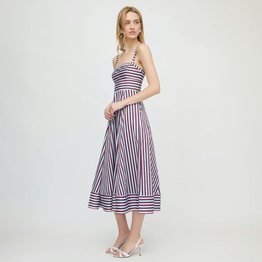 The Margot Dress - Firecracker Stripe