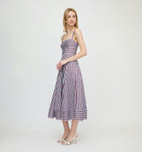 The Margot Dress - Firecracker Stripe
