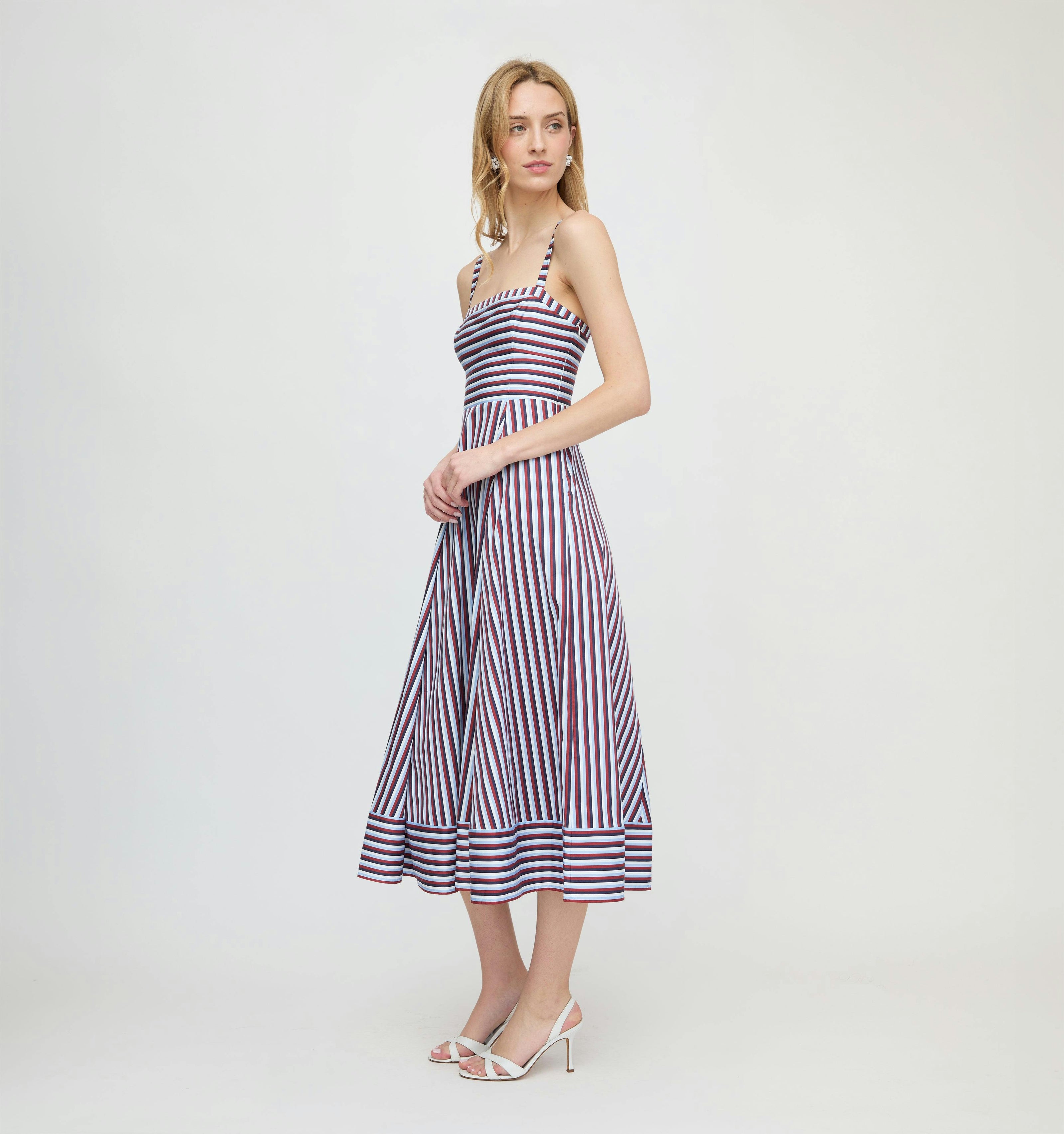 The Margot Dress - Firecracker Stripe
