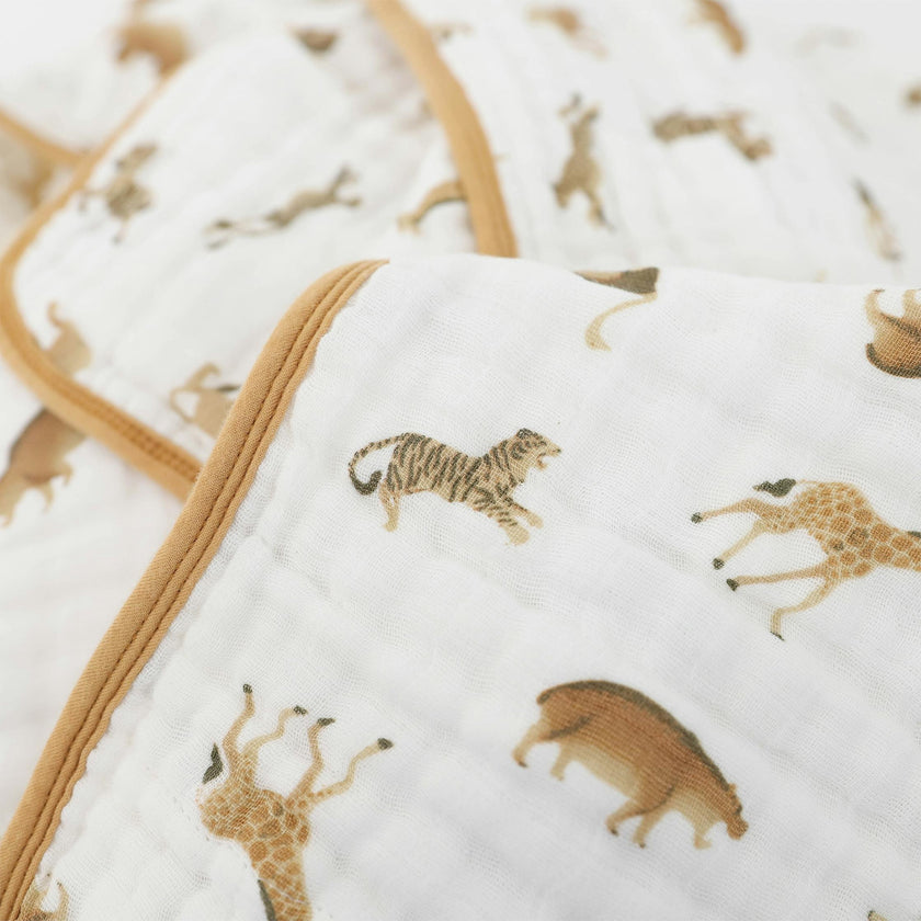 Original Organic Cotton Muslin Quilt - Animal Crackers