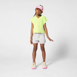 Neon Yellow Sleeveless Kids’ Cardigan
