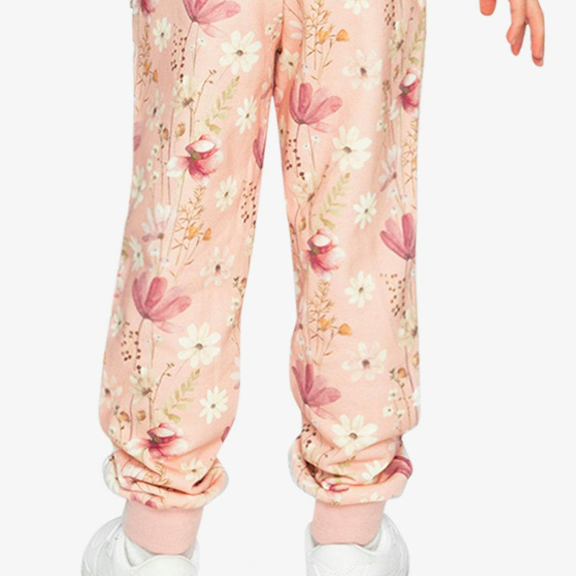 Sweatpants Pink Printed Flowers