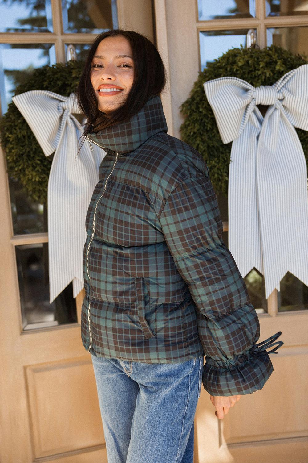 Devon Coat in Blue Plaid